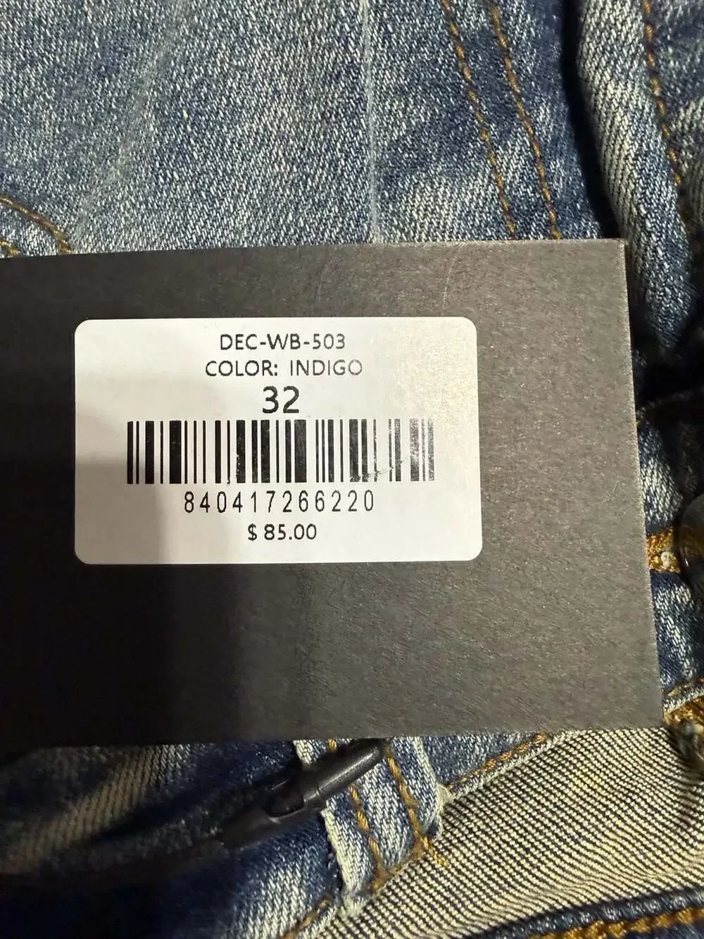 DCBL Men’s Studded Spike Embellished Jeans Size 32 Indigo NWT